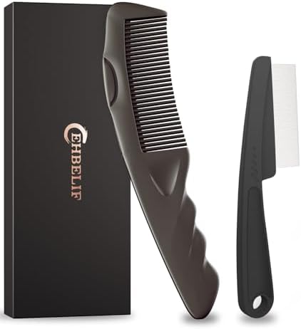Dandruff Comb Removal 2PC Hollow Fine Tooth Scalp Detox Hair Care Tool by EHBELIF