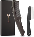 Dandruff Comb Removal 2PC Hollow Fine Tooth Scalp Detox Hair Care Tool by EHBELIF
