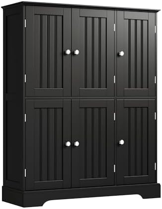 ChooChoo Bathroom Floor Cabinet with 6 Doors and Adjustable Shelves by ChooChoo