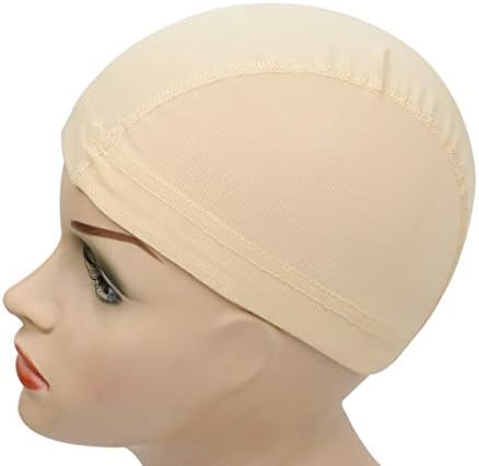 YANTAISIYU 2 Pcs/Lot Mesh Wig Caps with Wide Elastic Band Dome Cap for Wigs Making (Blonde Mesh Cap M) - Image 3