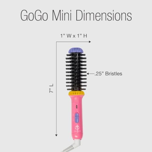 CALISTA GoGo Mini Heated Round Brush, Corded On-the-Go Styling, Peachy Pink - Image 3