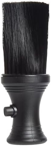 Diane Neck Duster Brush for Hair Cutting, Removes Loose Hair from Neckline and Ears, Barber Supplies and Salon Accessories, Soft Nylon Bristles, Stand Up Base, 6.25” wtih Powder Dispenser by Diane