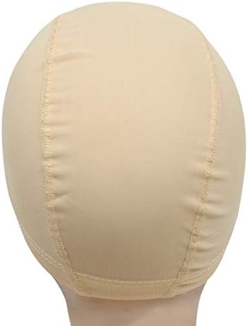 YANTAISIYU 2 Pcs/Lot Mesh Wig Caps with Wide Elastic Band Dome Cap for Wigs Making (Blonde Mesh Cap L) - Image 4