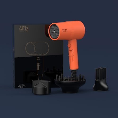 AINA Hair Dryer with Diffuser,Comb Full-Featured Blow Dryer 110V(Orange) - Image 5
