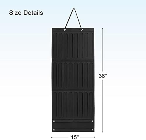 Hair Bow Holder Organizer for Girls, Hanging Bow Storage (Black) - Image 6