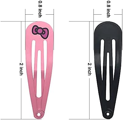 Hair Clips, KUBOM 120-Pack Metal Snap Hair Barrettes Barettes and Hair Clips for Girls,Toddlers,Kids,Women, Baby and Fine/Thick hair - 2inch (Colored Candy and Pattern) - Image 3