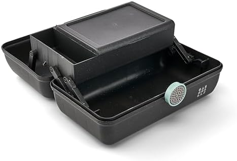 Caboodles On-The-Go Girl Makeup Box, Black Sparkle, Show Girl Collection, Hard Plastic Makeup Organizer Box, Built-In Mirror, Secure Latch for Safe Travel, Spacious Storage for Large Items - Image 3