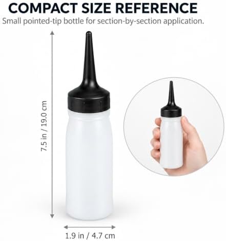 DOITOOL 9 Pcs Hair Dye Bottles, Small PP Pointed Tip Applicators - Image 4