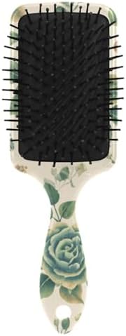 Green Roses Beige Hair Brush, Soft Bristles Detangling Brush - Detangler Hairbrush Glides Through Tangles For All Hair Types (Wet Dry & Damaged Hair) - Image 2