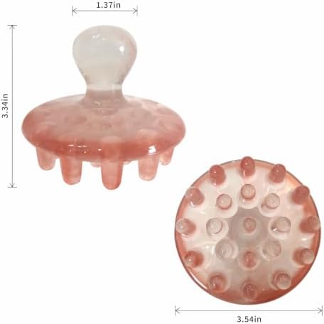 Head Scalp Massage Tool Meridian Acupoint Massager Brush Hair Scrubber Pink - Image 2