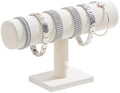 T-Bar Bracelet Holder, Bracelet Watch Display Stand For Store Show, Hair Tied Watch Jewelry Organizer Rack For Selling Show (Beige Velvet) by FocusOnJewelryDisplay