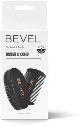 Bevel Premium 100% Boar Bristle Beard Brush & Deluxe Pearwood Comb Set - Image 2