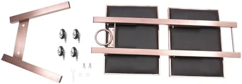2 Tier Metal Rolling Cart, Stainless Steel Salon Tray with Wheels, Foldable Utility Carts Quiet Lockable Wheels, Folding Rolling Salon Tray Trolley for Tattoo,Hair Stylist - Image 3
