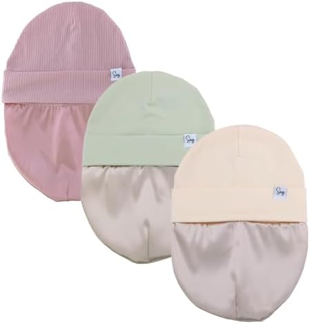 Jersey Beanie Hat for Newborn Baby Boys Girls Silky Satin Lined Hats Bonnet Toddler Infant Little Kids Beanies Caps - Image 4