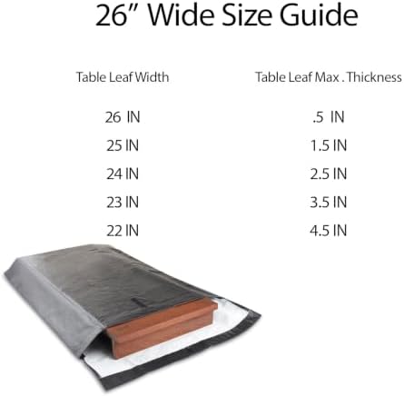 LAMINET Premium Heavy Duty Table Leaf Storage Bag water , scratch resistant. Extra Thick waterproof exterior heavy duty flannel backing. Store Your Table Leaves safely. Holds Leaves up to 26" wide. - Image 5