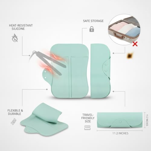 Silicone Heat Resistant Pouch for Hair Styling Tools, Travel Storage Bag for Curling Iron & Straightener, Portable Organizer Case - Image 4