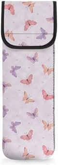 Hair Straighteners Case with Fastener - Water-Resistant Neoprene Curling Iron Holder Flat Iron Curling Wand Travel Cover Case Bag PouchShield Curling Iron Cover Colorful Butterfly by Unknown