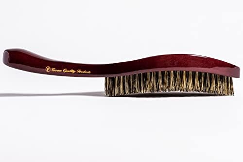 Original Curved 360 Wave Brush, MED-SOFT 100% Boar Bristle, Royal Burgundy - Image 4