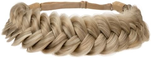 Synthetic Hair Braided Headband Classic Wide Strands Wedding Disorderly Fluffy Braids Wig Band Women Beauty Accessory - Image 4