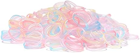 Youxuan Mini Hair Elastics for Girls Transparent Rubber Bands, 1000 PCS, Multi Color - Image 2