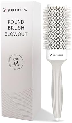 EAGLE FORTRESS Innovative Bristle Ceramic + Ionic Round Brush –Thermal Barrel – Fast-Drying Blowout Brush -43 by EAGLEFORTRESS