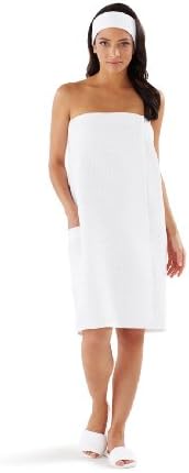 Boca Womens Waffle Towel Wrap, Lightweight Waffle Shower Wrap & Sauna Towel by BocaTerryRobes