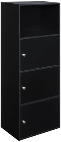 Convenience Concepts Xtra-Storage 3 Door Cabinet in Black Wood Finish by ConvenienceConcepts