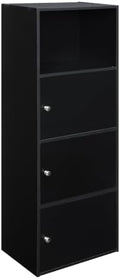 Convenience Concepts Xtra-Storage 3 Door Cabinet in Black Wood Finish by ConvenienceConcepts