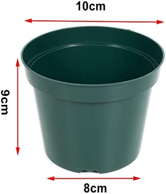 RooTrimmer 40 Pack 4 Inch Plastic Nursery Pots with Mesh Pad, Thick Sturdy Plastic Plant Pots with Drainage Holes Indoor/Ourdoor Flower Planter Pots, Green - Image 2
