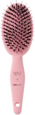 HAIRtamin Miracle Brush - Detangling Paddle Brush - Pink Hair Brush by Hairtamin