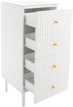 Hair Stylist Beauty Barber Station, Salon Station, White, Gold - Image 5
