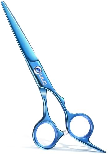 Hair Cutting Scissors, ULG Professional Hair Scissors 6.5 inch Right-Hand Razor Edge Barber Shears Salon Hair Cutting Shears Made of Japanese Stainless Steel, Hand Sharpened Navy by ULG