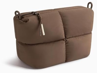 Comfyable Puffy Electronics Organizer Travel Case, Cute Tech Pouch for Women Men, Cable Storage Bag for Charger, Phone, Power Bank, Cord, Compact Tech Accessories Pouch, Mocha Brown - Image 3