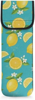 Flat Iron Travel Case Lemon Flower Portable Curling Iron Case Heat Resistant Travel Bag Hair Straightener Curler Storage Bag Hair Accessories Organizer Long-Term Use by Unknown
