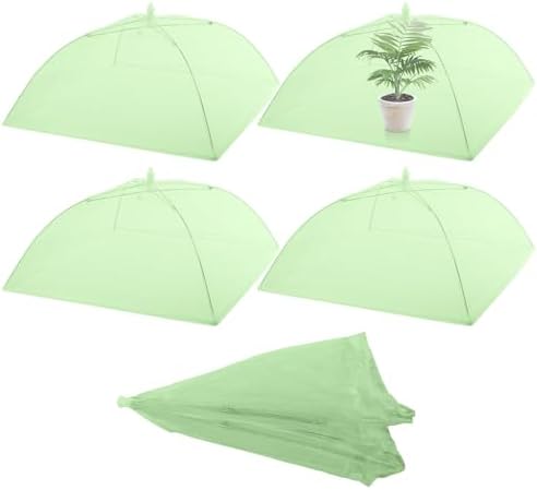 Sawysine 4 Pack Mesh Plant Cover Dome Tent Protector,15 X 15 Inch,Green by Sawysine