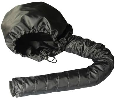 Portable Adjustable Hooded Blow Dryer Attachment - Salon Heat Cap for Styling, Curling and Deep Conditioning, Speeds Up Drying at Home (Black) - Image 2
