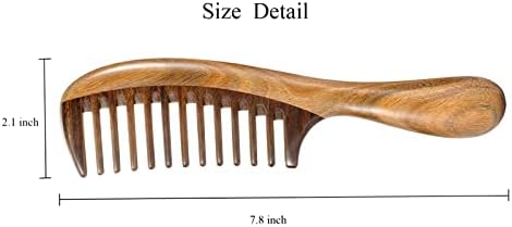 Louise Maelys Wooden Wide Tooth Hair Comb for Curly Detangling Sandalwood - Image 2