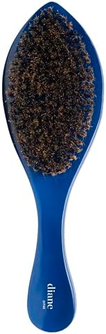 Diane Prestige Reinforced Boar Hard Bristle Curved Oval Wave Brush, D1747 by Diane