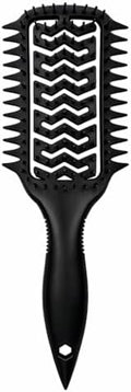 Curl Defining Brush for Curly Hair, Vented Detangling Hair Brush for Wet and Dry Styling, Curved Brush for Shaping and Smoothing Curl Clumps, Lightweight Hair Brush (9118 Black) by Yingbtr