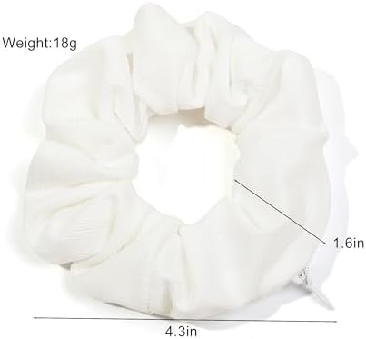 Pocket Scrunchies Holder Secret Hidden Compartment Items Velvet Hair Scrunchies Storage with Zipper Pocket for Women - Image 5
