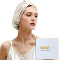 ZIMASILK 22 Momme 100% Pure Silk Bonnet for Sleeping, Ivory-Fruit Line Art by ZIMASILK