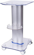 Transparent Acrylic Salon Cart, Rolling Beauty Trolley with Wheels(28.4" H) by REBaiYU