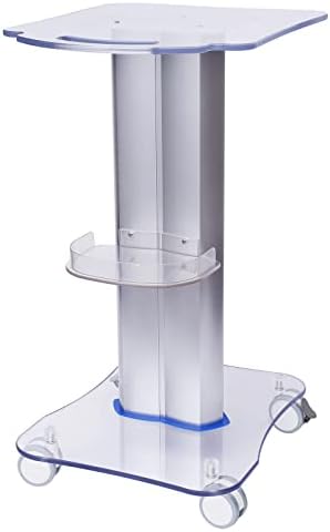 Transparent Acrylic Salon Cart, Rolling Beauty Trolley with Wheels(28.4" H) by REBaiYU