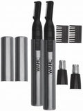 WAHL Micro Groomsman Personal Trimmer, Battery Powered | Rinseable Heads | Interchangeable Heads | For Facial Detailing | Model 05640-600 by Wahl