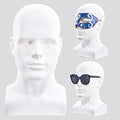 FanLin Male Mannequin Head Professional Manikin Head for Display Wigs Hats Headphone Mask Sunglasses Jewelry and Scravat Display Stand (Matte white) by FanLin