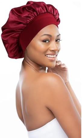 12 Pieces Silk Bonnet for Women Curly Hair Satin Bonnet Hair Wrap for Sleeping Cap with Tie Band (Multicoloured4) - Image 4