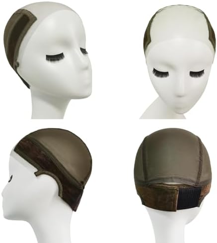 2 Pcs Wig Grip Cap for Women, 4x5-11x5 Transparent Lace Front Wig Caps for Glueless Wig, Non Slip Adjustable Grip Cap for Keeping Wigs In Place, Brown - Image 5