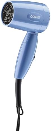 Conair Dual Voltage Hair Dryer, Compact Folding Handle Design, 1600W by conair