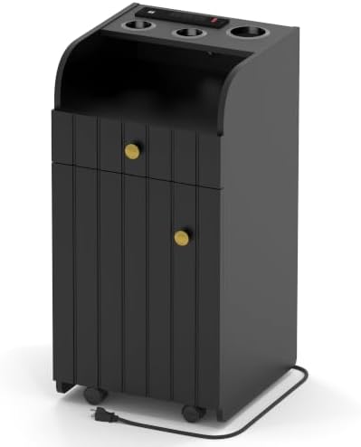 Rolling Salon Station with Power Outlet and Tool Holders - Image 7