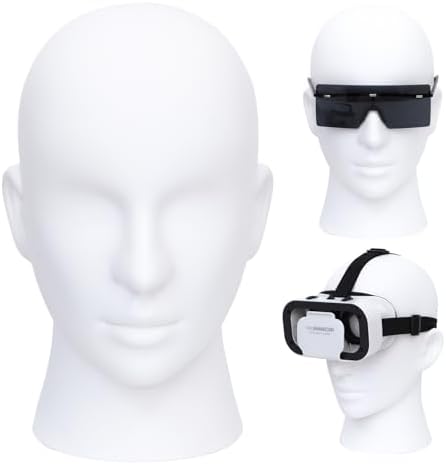 Male Mannequin Head Professional PVC Manikin Head for Display Wigs Hats Headphone Mask Sunglasses Scarf Jewelry Display Stand (Matte White) by ProfessionMaleMannequinHead